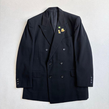 Double Suit Black AB5 Setup Coming of Age Ceremony Graduation Ceremony Retro Men's