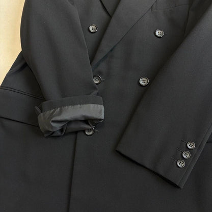 Double Suit Black AB5 Setup Coming of Age Ceremony Graduation Ceremony Retro Men's