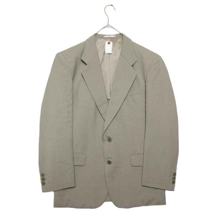 90s Vintage Distressed Old Clothes Single Setup Beige Wool