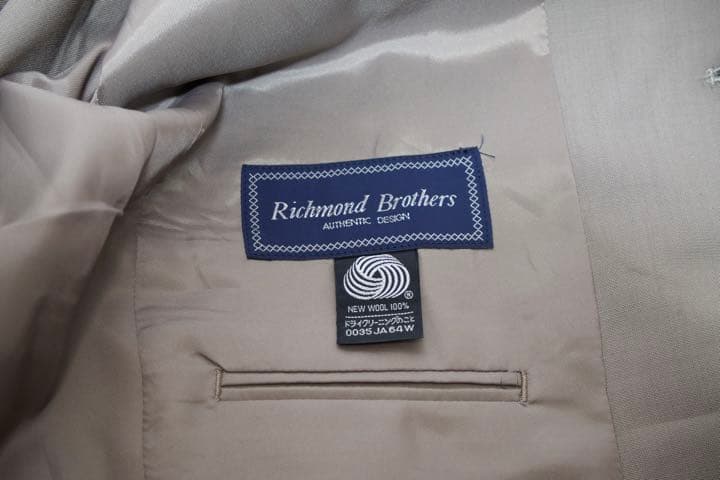 90s Vintage Distressed Old Clothes Single Setup Beige Wool