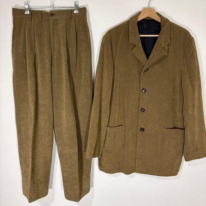 Rare 90s Vintage Tet Homme 4B Setup Suit L Khaki Deformation