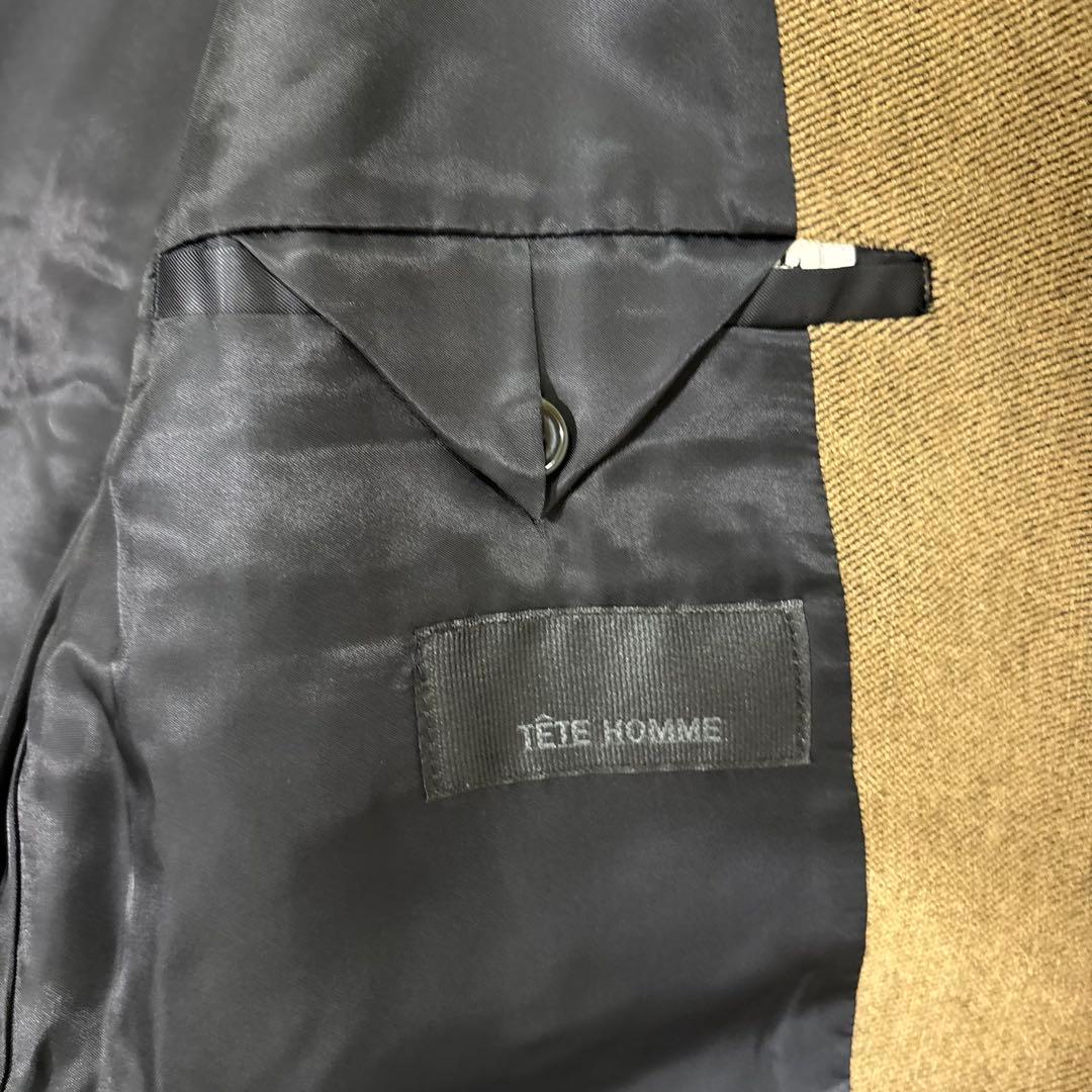 Rare 90s Vintage Tet Homme 4B Setup Suit L Khaki Deformation