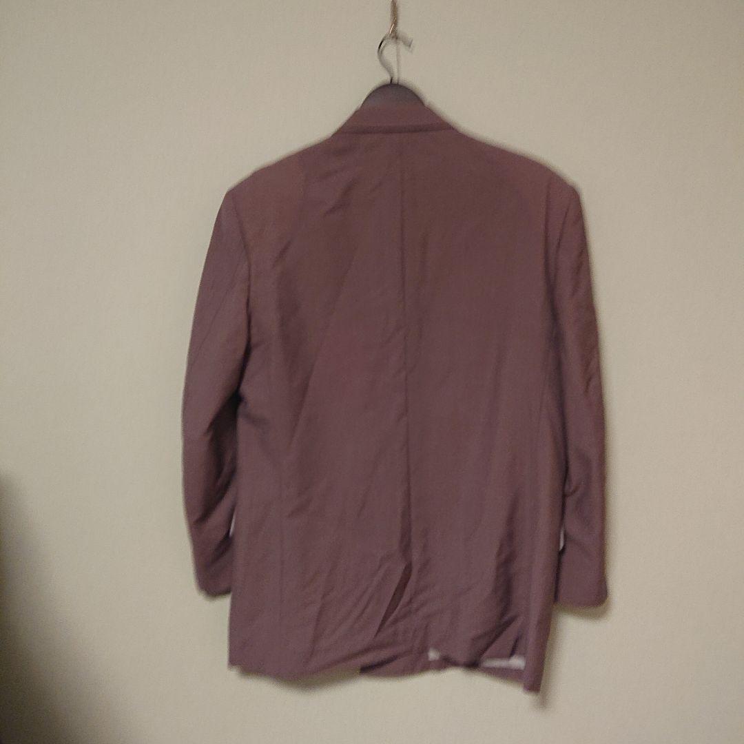 80s-90s oversized 4 button setup dull purple double breasted