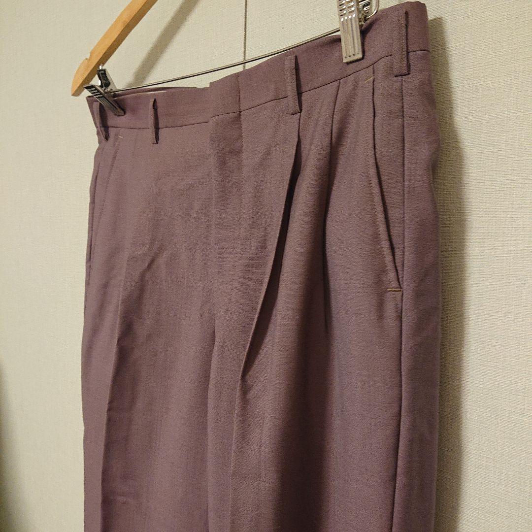 80s-90s oversized 4 button setup dull purple double breasted