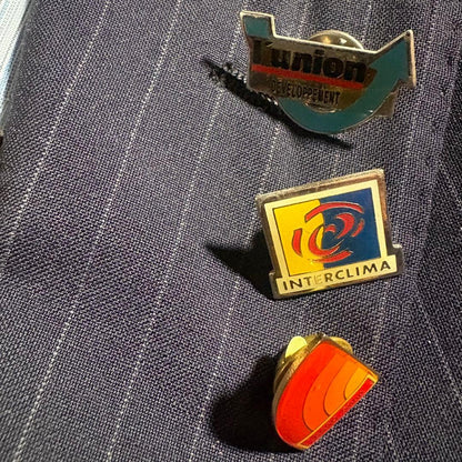 Polo Ralph Lauren Setup Suit 3 Ties Pins Set Navy Blue