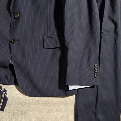Polo Ralph Lauren Setup Suit 3 Ties Pins Set Navy Blue