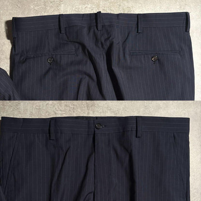 Polo Ralph Lauren Setup Suit 3 Ties Pins Set Navy Blue