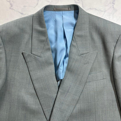 KANSAI Lining Allover Pattern Double Vintage Setup Green Gray Large Size