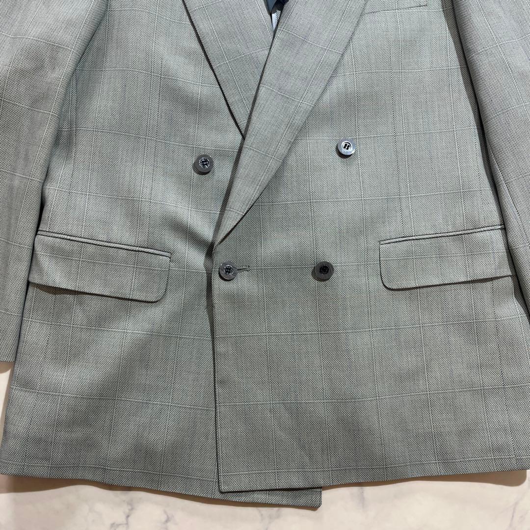 KANSAI Lining Allover Pattern Double Vintage Setup Green Gray Large Size