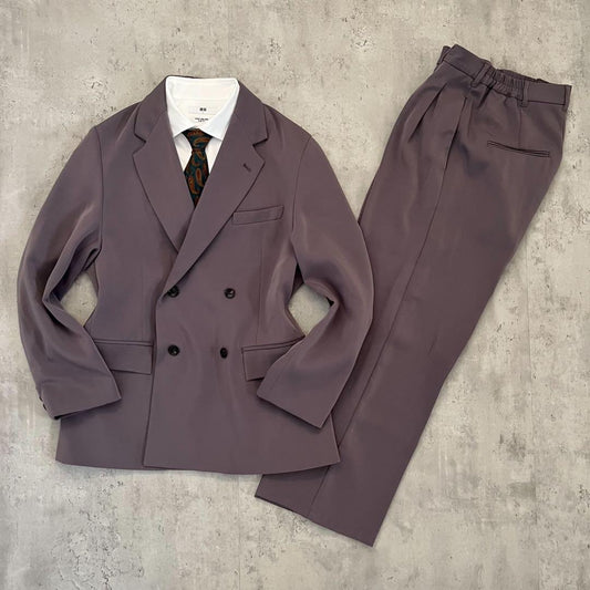Double suit setup purple purple American casual casual ceremony y2k