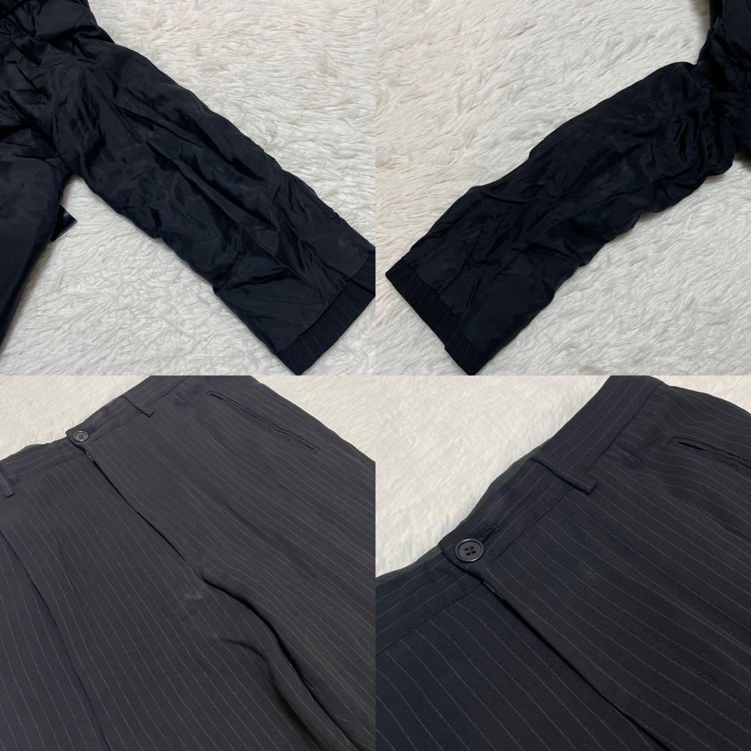 Giorgio Armani Black Tag Suit Setup 52 Finest Black Stripe