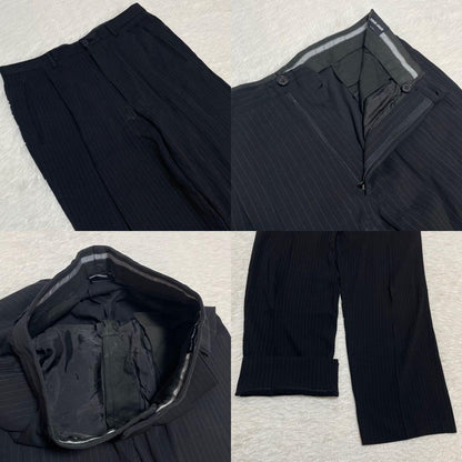 Giorgio Armani Black Tag Suit Setup 52 Finest Black Stripe