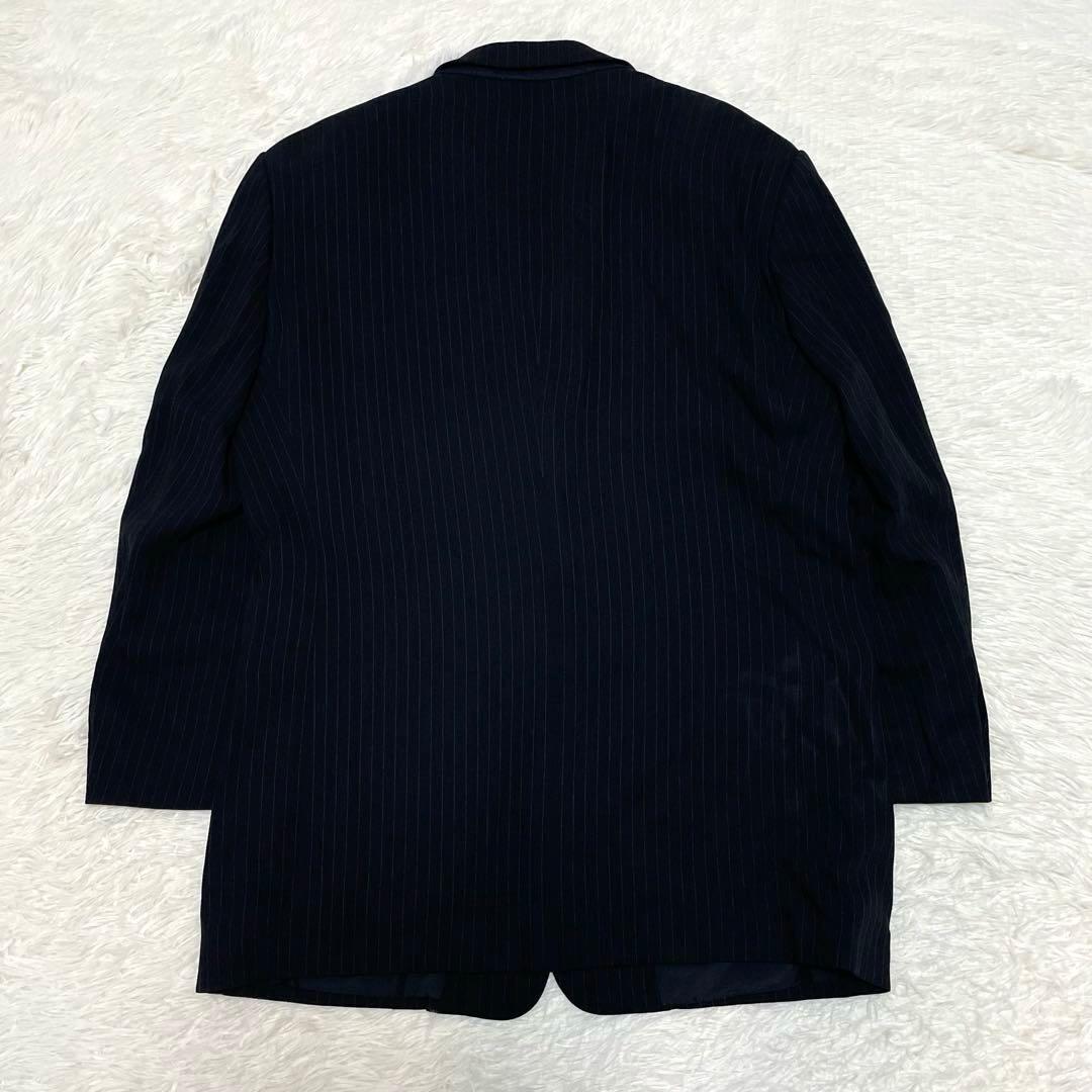 Giorgio Armani Black Tag Suit Setup 52 Finest Black Stripe