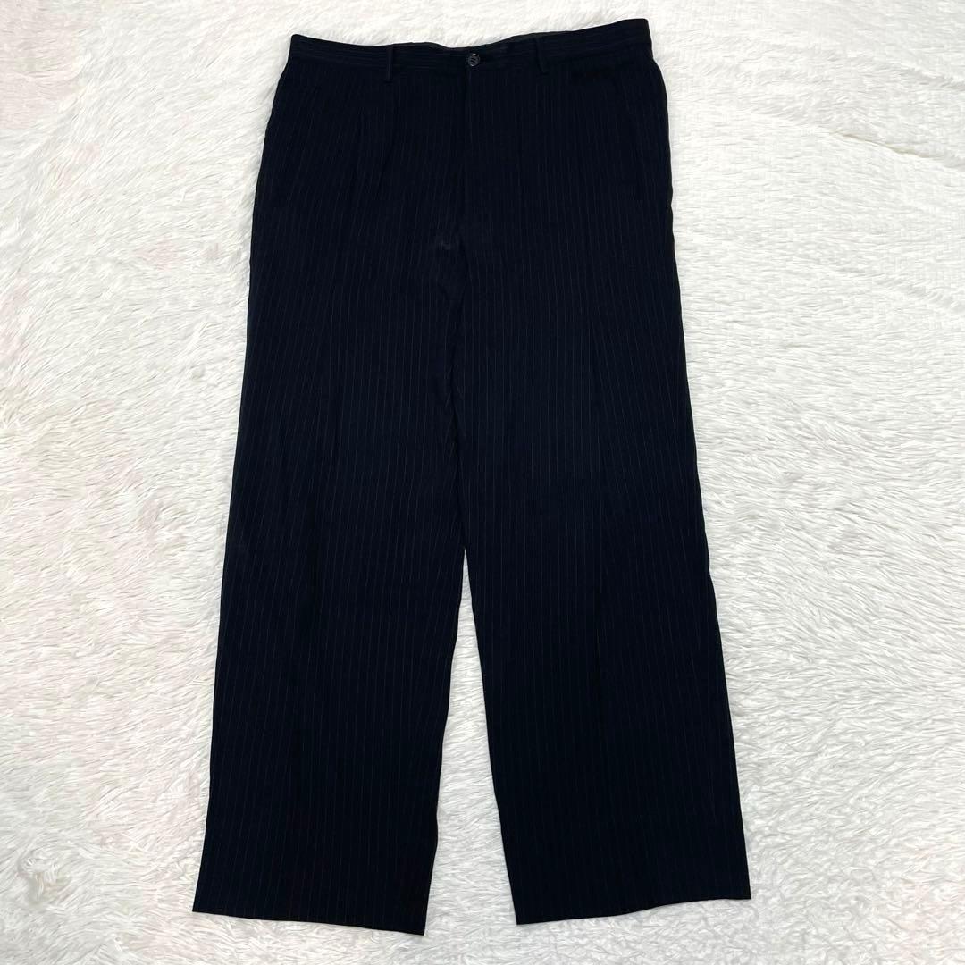 Giorgio Armani Black Tag Suit Setup 52 Finest Black Stripe