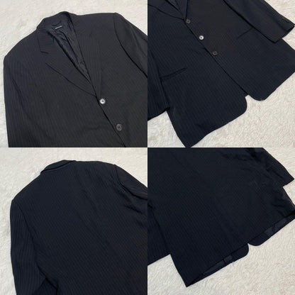 Giorgio Armani Black Tag Suit Setup 52 Finest Black Stripe