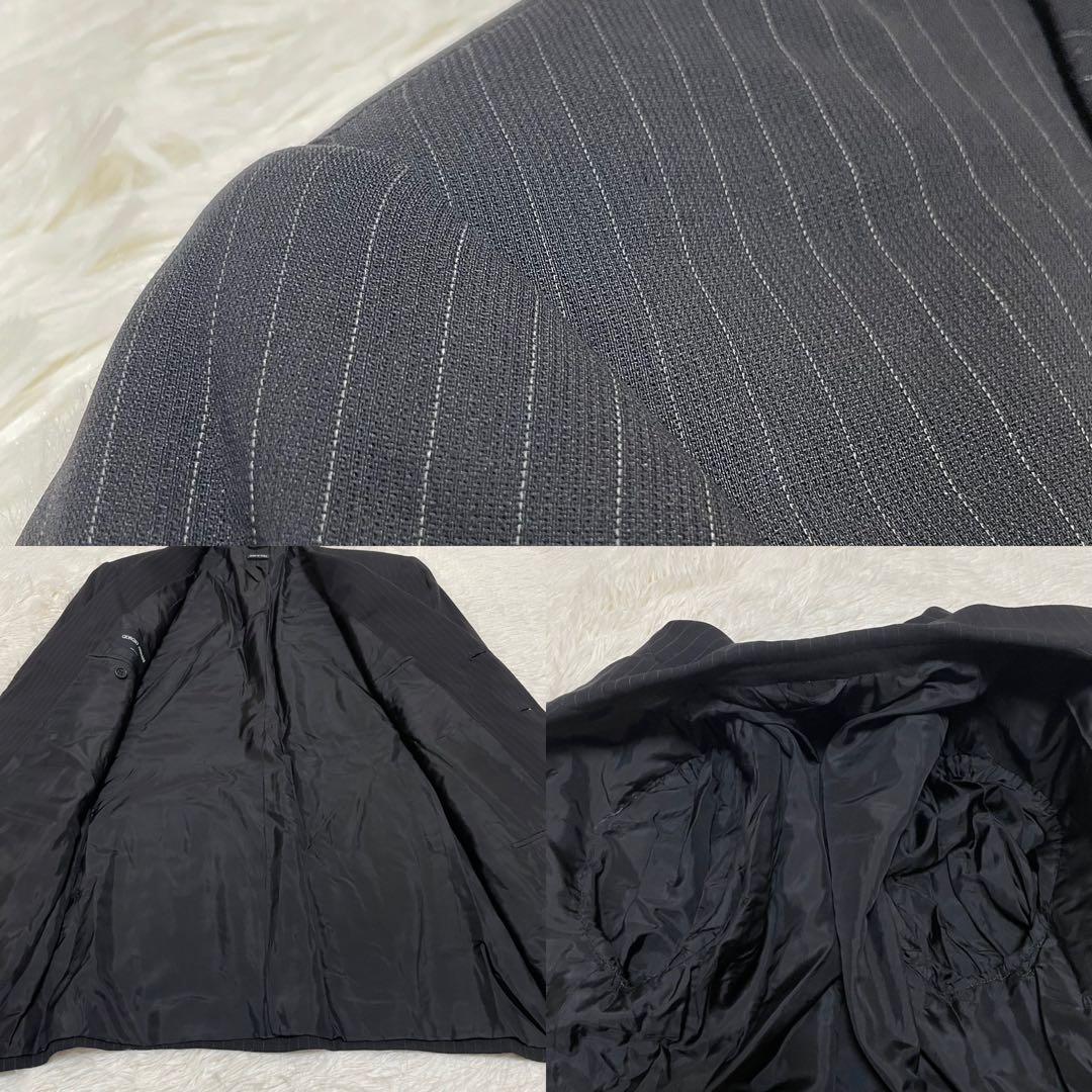 Giorgio Armani Black Tag Suit Setup 52 Finest Black Stripe