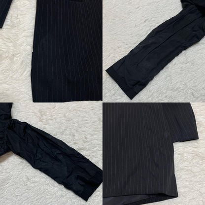 Giorgio Armani Black Tag Suit Setup 52 Finest Black Stripe