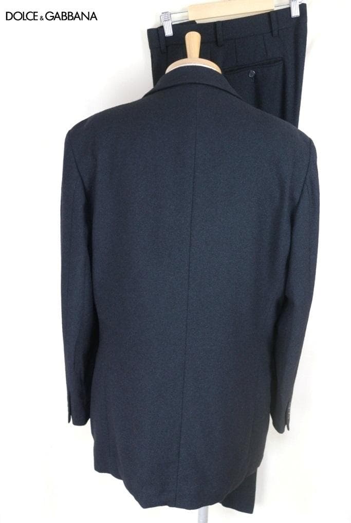 Super beautiful DOLCE&GABBANA 3-piece suit L-XL black D&G black Dolce