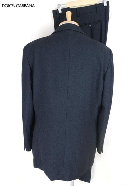 Super beautiful DOLCE&GABBANA 3-piece suit L-XL black D&G black Dolce