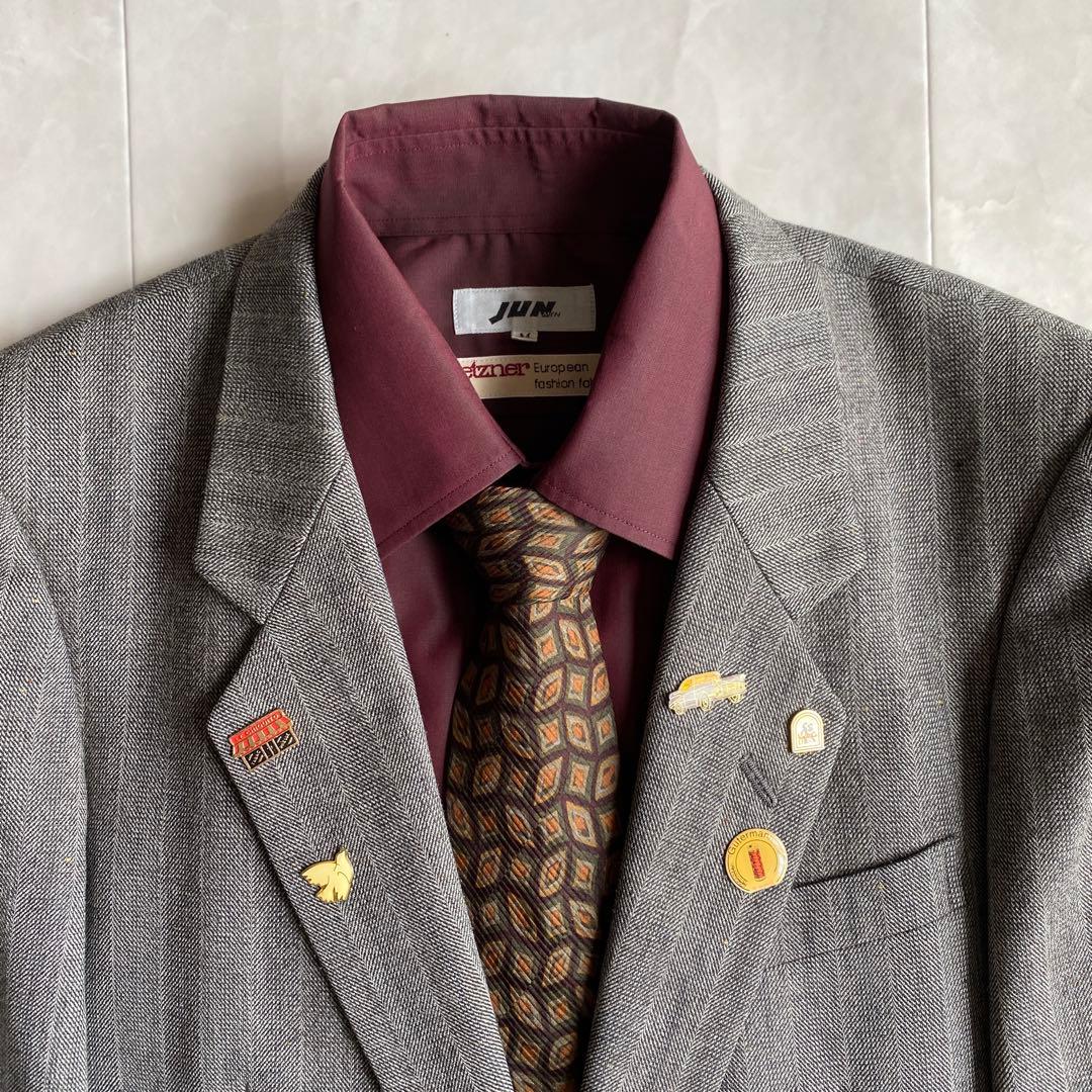 90s vintage Dior tie luxury suit pins 4 piece set