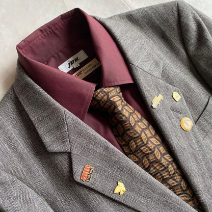90s vintage Dior tie luxury suit pins 4 piece set