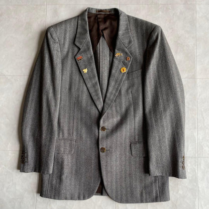 90s vintage Dior tie luxury suit pins 4 piece set
