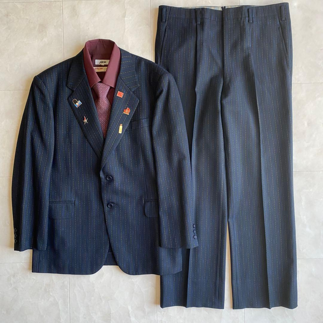 90s vintage Dior tie British fabric suit pins 4 piece set