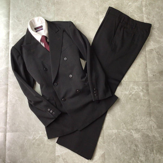 Double Breasted Suit Setup Black 3B Mode Formal Ceremony