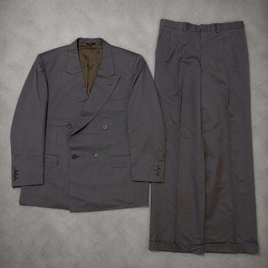 [Good Condition] VINTAGE Double Breasted Setup Oversize Made in Japan L