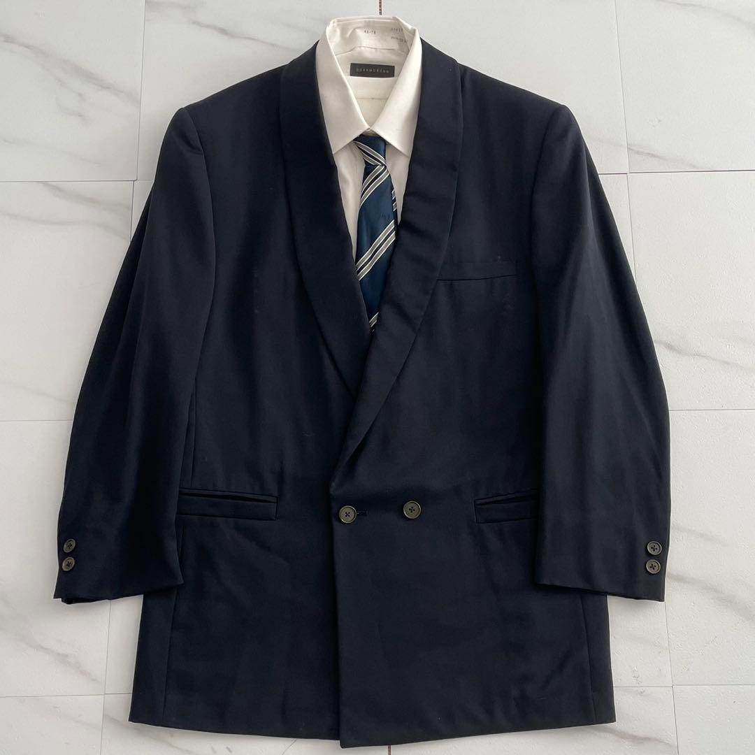 Gianni Versace Setup Suit Double 44 Navy Men's