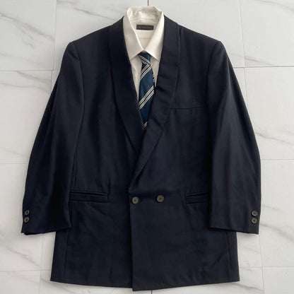 Gianni Versace Setup Suit Double 44 Navy Men's