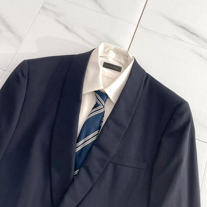 Gianni Versace Setup Suit Double 44 Navy Men's
