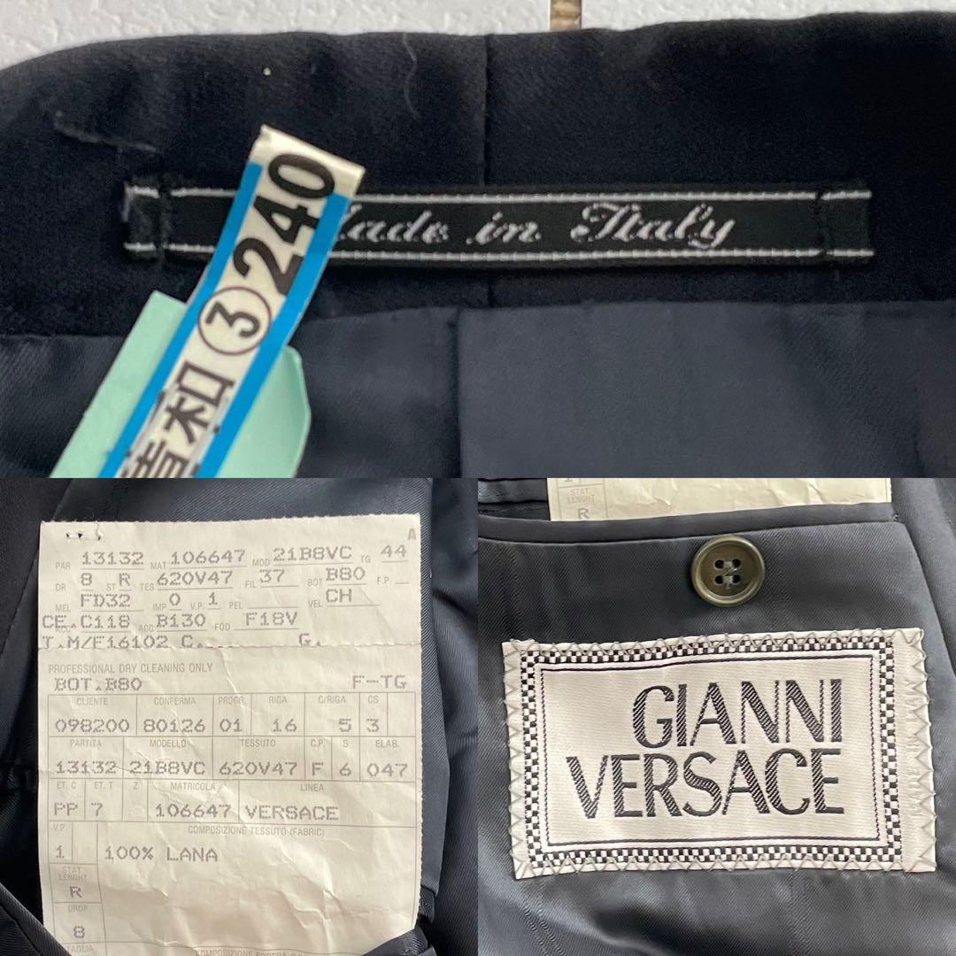 Gianni Versace Setup Suit Double 44 Navy Men's