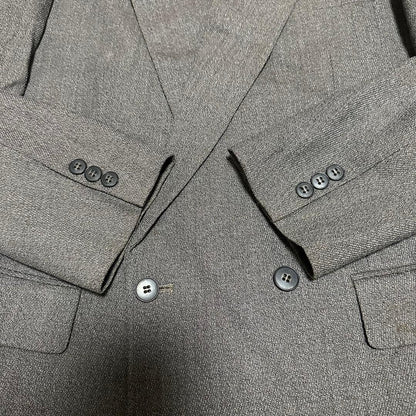 Suit setup double breasted casual gray tweed style XL