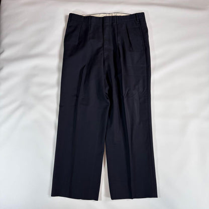 Burberrys Double Suit Navy Shadow Stripe 6 Button Vintage