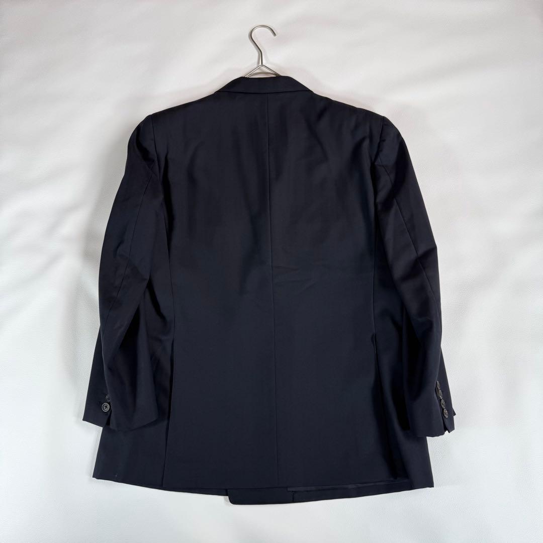 Burberrys Double Suit Navy Shadow Stripe 6 Button Vintage