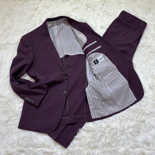Vintage Yves Saint Laurent Suit Setup Purple Lining Pattern