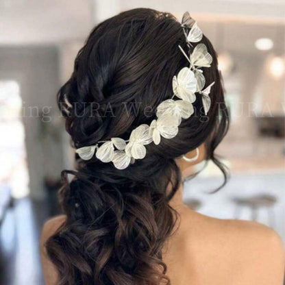 Wedding Silver Headdress Petal Hair Ornament Headband Wedding Bridal New