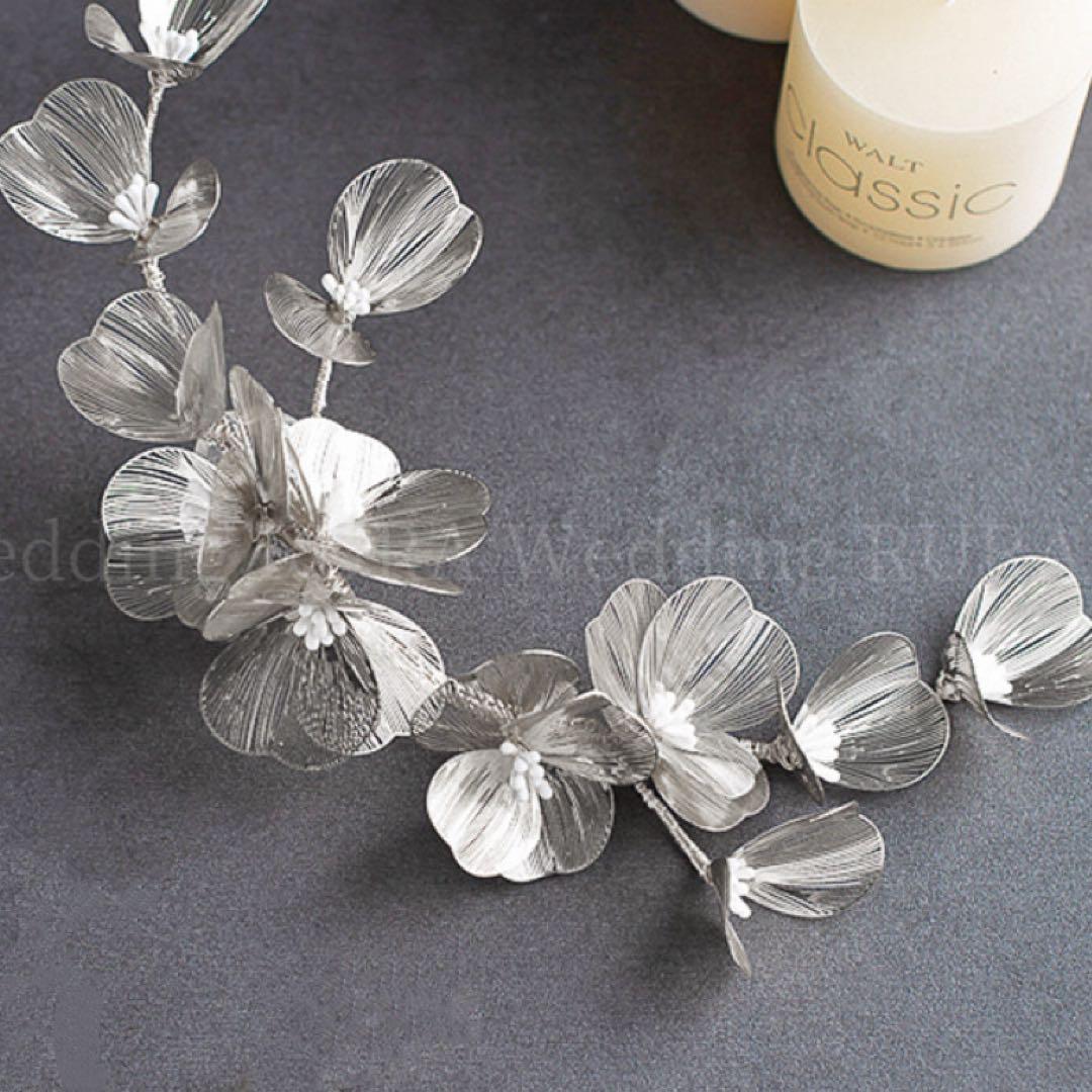 Wedding Silver Headdress Petal Hair Ornament Headband Wedding Bridal New