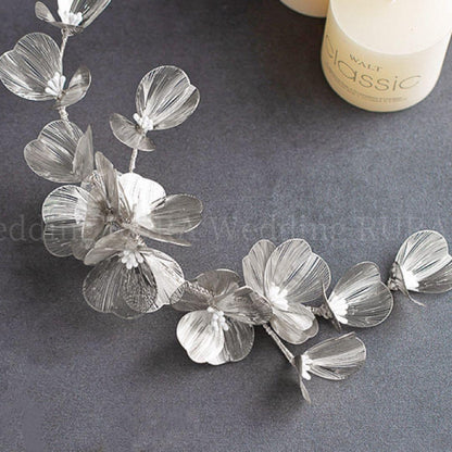 Wedding Silver Headdress Petal Hair Ornament Headband Wedding Bridal New