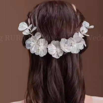 Wedding Silver Headdress Petal Hair Ornament Headband Wedding Bridal New