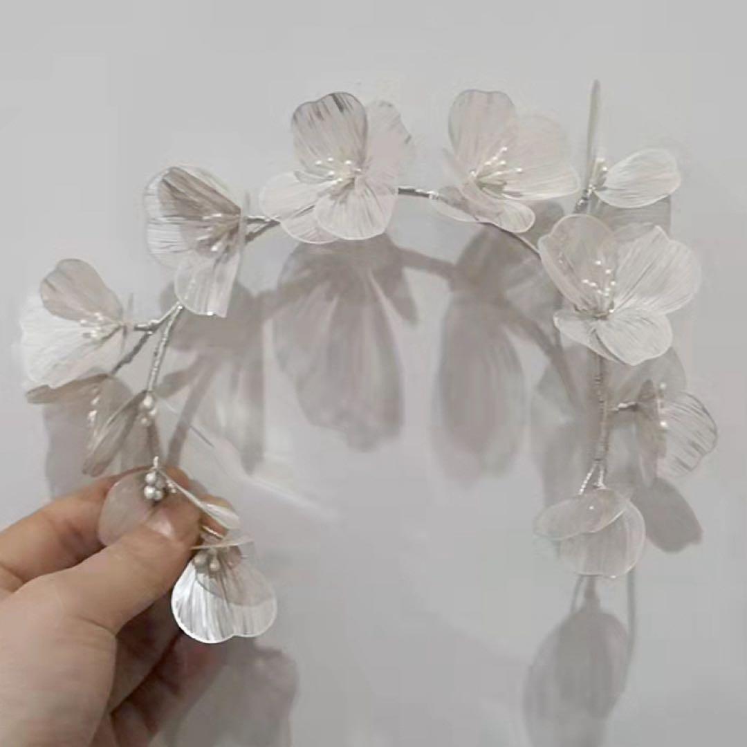 Wedding Silver Headdress Petal Hair Ornament Headband Wedding Bridal New