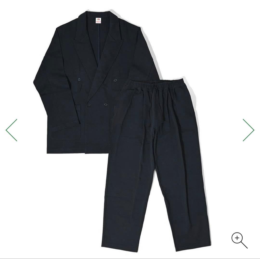[New and unused] Instantly sold out double suit Keiji Kaneko✖️Fruit of the Loom Black M