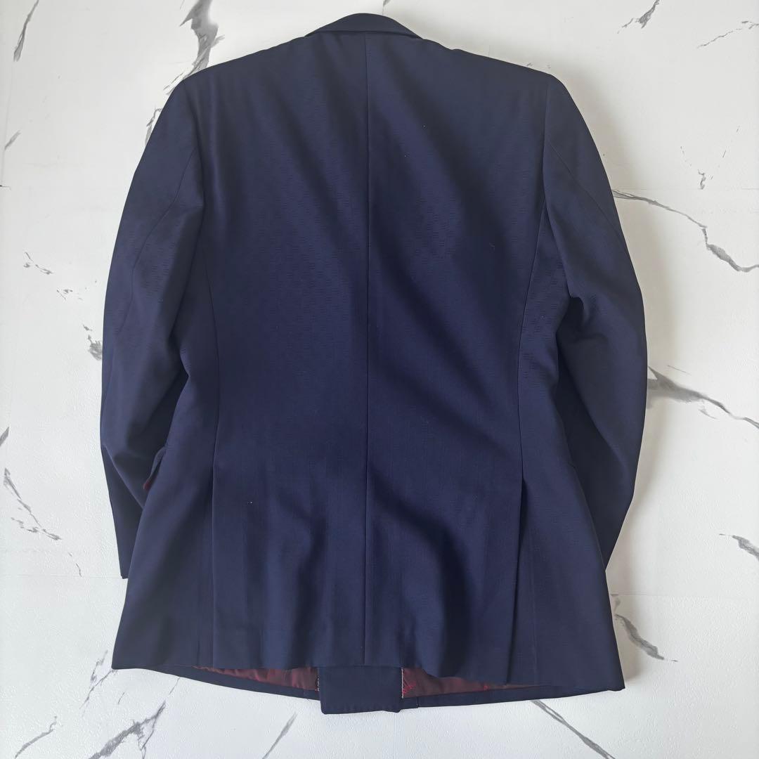 PLAYBOY✨Double suit, shadow pattern, lining wine red, engraved buttons, navy blue blur