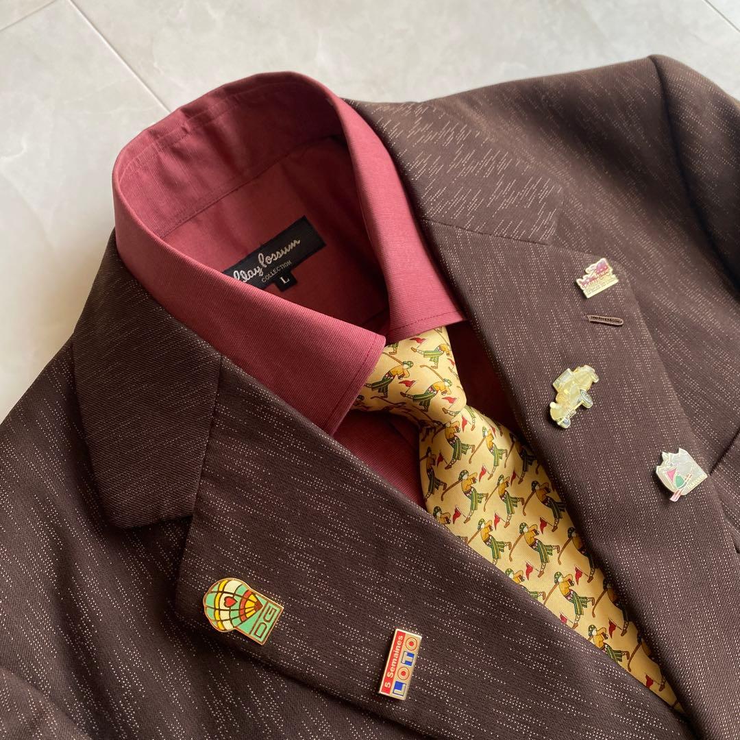 90s vintage Ferragamo tie suit pins 4 piece set