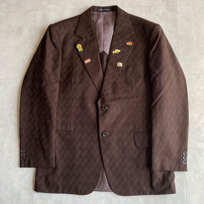 90s vintage Ferragamo tie suit pins 4 piece set