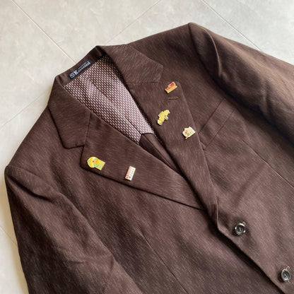 90s vintage Ferragamo tie suit pins 4 piece set