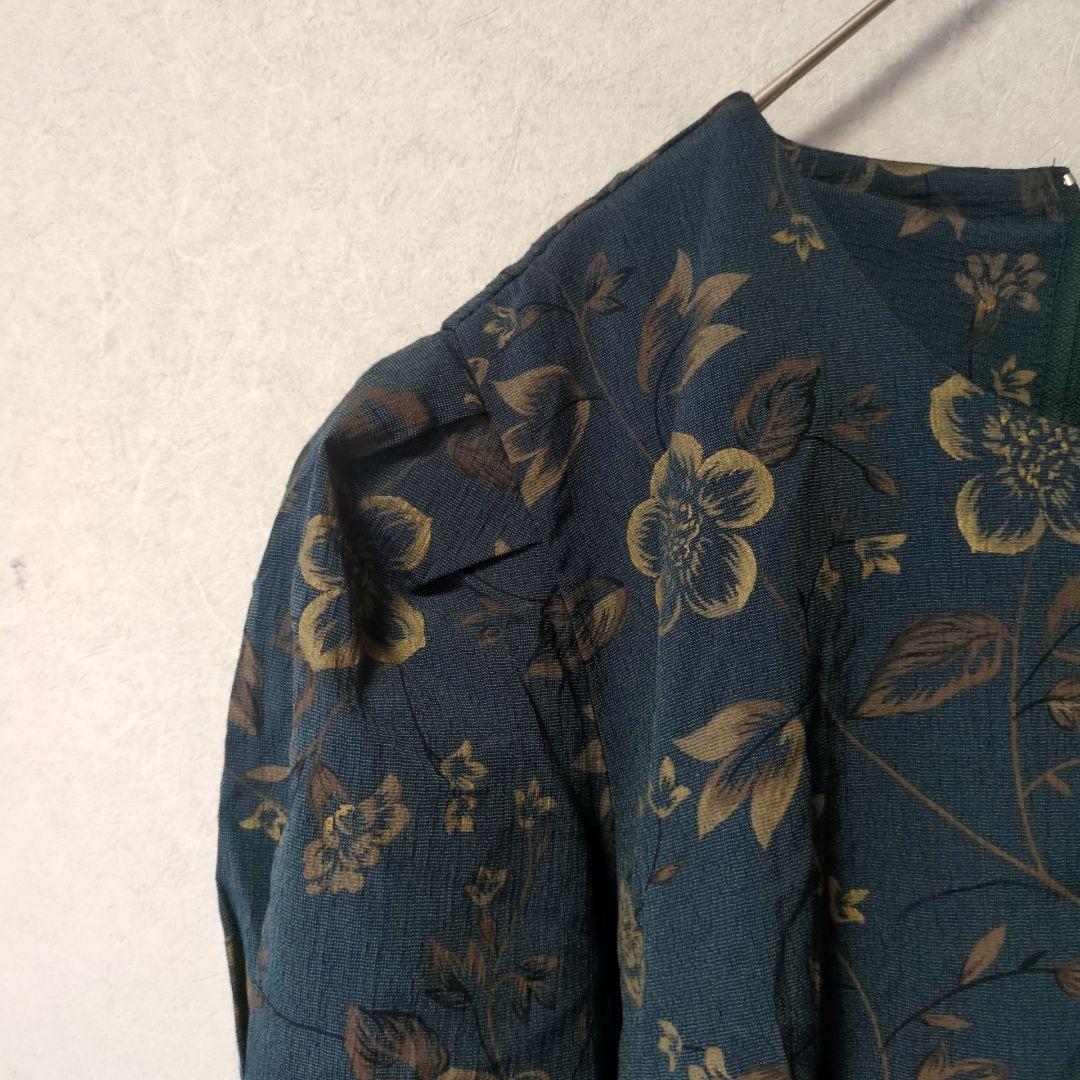 Rare/Retro✨Miss Dorby long dress scalloped hem floral pattern 10