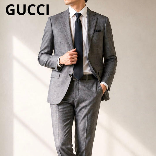 GUCCI 2014AW Frida period suit setup gray check
