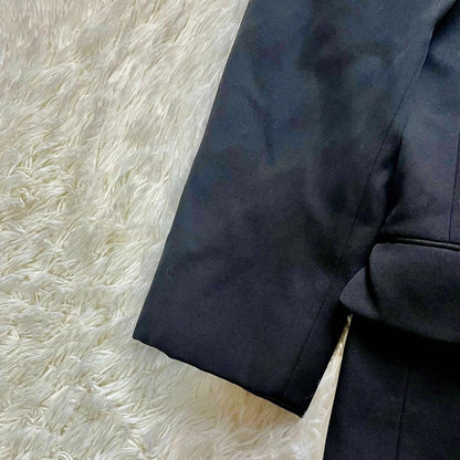 [Extremely beautiful item] Masaki Suda style double suit set up extra thick wide black vintage men's L
